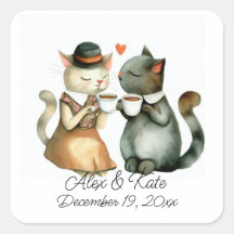 かわいい猫カップル |ロマン結婚ティック
