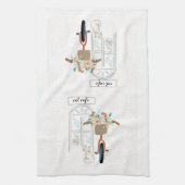 かわいい猫カフェキッチンハンドタオル キッチンタオル (縦)