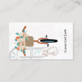 かわいい猫カフェ喫茶店 名刺 (裏面)