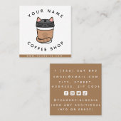 かわいい猫カフェ ソーシャルメディア追加 Funny ペット ビジネスカード (正面/裏面)