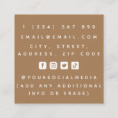 かわいい猫カフェ ソーシャルメディア追加 Funny ペット ビジネスカード (裏面)