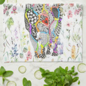 かわいい猫カラフルのキッチンタオル キッチンタオル (折り畳み)