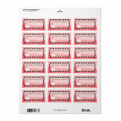 かわいい猫カラフルのシルエット住所 シール (フルシート)