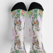 かわいい猫カラフルの靴下 ソックス (上部)