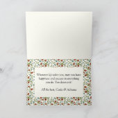 かわいい猫カラフルフローラさよなら仲間 カード (内部)