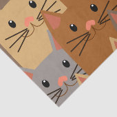 かわいい猫カラフル猫顔コラージュ 薄葉紙 (詳細)