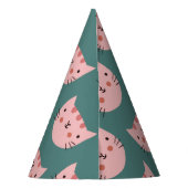 かわいい猫カラフル誕生日 パーティーハット (裏面)