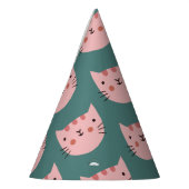 かわいい猫カラフル誕生日 パーティーハット (左)