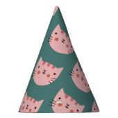 かわいい猫カラフル誕生日 パーティーハット (右)