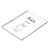 かわいい猫カートゥーシンプルン子猫白黒 ノートブック (左側)