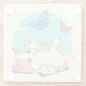 かわいい猫ガラスコースター ガラスコースター (裏面)