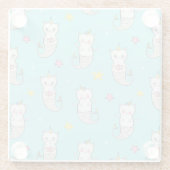 かわいい猫ガラスコースター ガラスコースター (裏面)