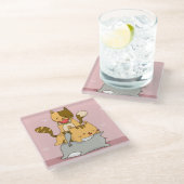 かわいい猫ガラスコースター ガラスコースター (アングル)