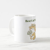 かわいい猫ガーデナーローズブーケ コーヒーマグ コーヒーマグカップ (正面左)