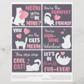 かわいい猫キッズ教室バレンタインデーのカード6 レターヘッド (正面)