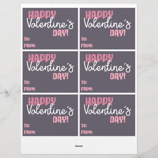 かわいい猫キッズ教室バレンタインデーのカード6 レターヘッド (裏面)