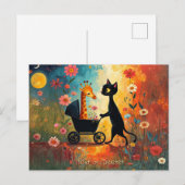 かわいい猫キリン ポストカード (正面/裏面)