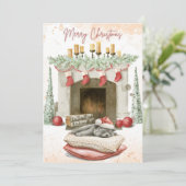 かわいい猫クリスマスカード1 シーズンカード (スタンド正面)