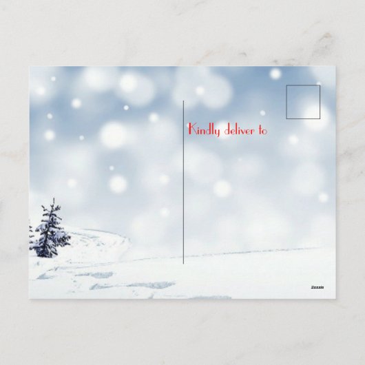 かわいい猫クリスマスギフト休日はがき シーズンポストカード (裏面)