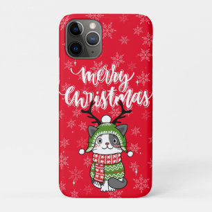 かわいい猫クリスマスストッキング詰め込み職人ガロール iPhone 11 PROケース