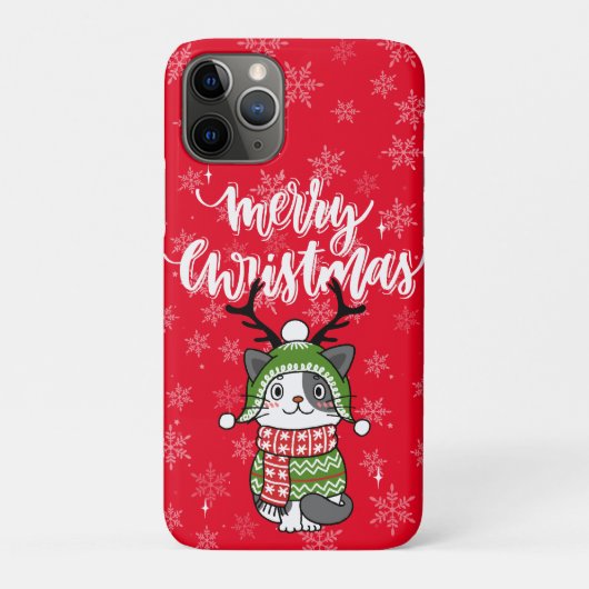 かわいい猫クリスマスストッキング詰め込み職人ガロール Case-Mate iPhoneケース (裏)