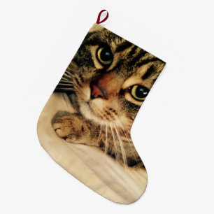 かわいい猫クリスマスストッキング ラージクリスマスストッキング