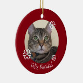 かわいい猫クリスマスセラミックオーナメント セラミックオーナメント (右)