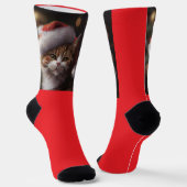 かわいい猫クリスマスソックス ソックス (傾斜あり)