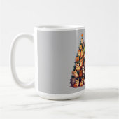 かわいい猫クリスマスツリーのカスタマイズ可能な休日 コーヒーマグカップ (左)