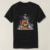 かわいい猫クリスマスツリー猫好き子猫メオウィカ Tシャツ (デザイン正面)