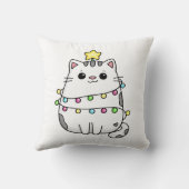 かわいい猫クリスマスデザイン クッション (裏面)