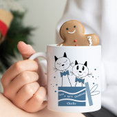 かわいい猫クリスマスプレゼントMUG (ブルーグリーン) コーヒーマグカップ