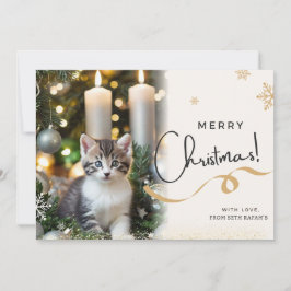 かわいい猫クリスマスホリデーカード シーズンカード