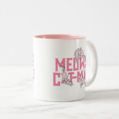 かわいい猫クリスマスライトピンクの休日 ツートーンマグカップ (正面右)