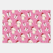 かわいい猫クリスマスラップ紙シート ラッピングペーパーシート (正面3)