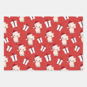 かわいい猫クリスマスラップ紙シート ラッピングペーパーシート (正面)