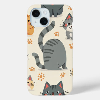 かわいい猫ケース iPhone 15ケース