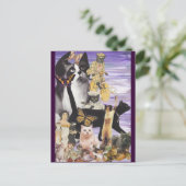 かわいい猫コラージュ4 ポストカード (スタンド正面)