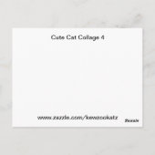 かわいい猫コラージュ4 ポストカード (裏面)