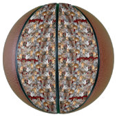 かわいい猫コラージュ バスケットボール (縦)