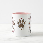 かわいい猫コーヒーカップハート&ポーズ マグカップ (中央)