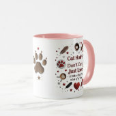 かわいい猫コーヒーカップハート&ポーズ マグカップ (正面右)
