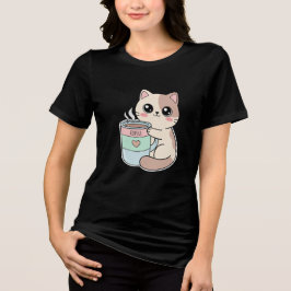 かわいい猫コーヒーファースト トライブレンドTシャツ