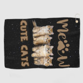 かわいい猫ゴルフタオル ゴルフタオル (横)