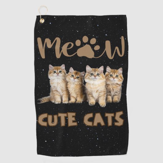 かわいい猫ゴルフタオル ゴルフタオル (正面)
