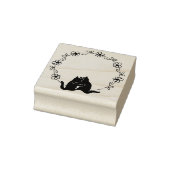 かわいい猫サークルフラワージャーナル枠 ラバースタンプ (スタンプ)