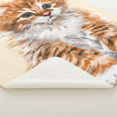 かわいい猫シェルパブランケット – カスタマイズ可能 シェルパブランケット (3/4)