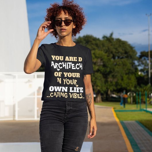 かわいい猫シンプルのスタイリッシュ引用文パーソナライズされたブラック Tシャツ