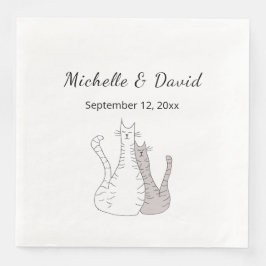 かわいい猫シンプルスケッチ結婚ズ