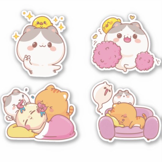 かわいい猫シール シール (正面)